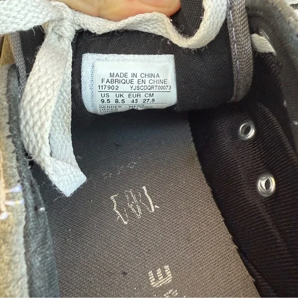 CONVERSE Men’s Gray White Leather Lo Top Sneakers Shoes Size 9.5 - Picture 8 of 13